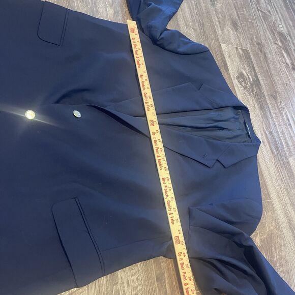 Vintage Burberrys’ Navy Blazer Pure Wool Gold Branded Buttons Jacket Mens Sz 50 - Picture 13 of 15